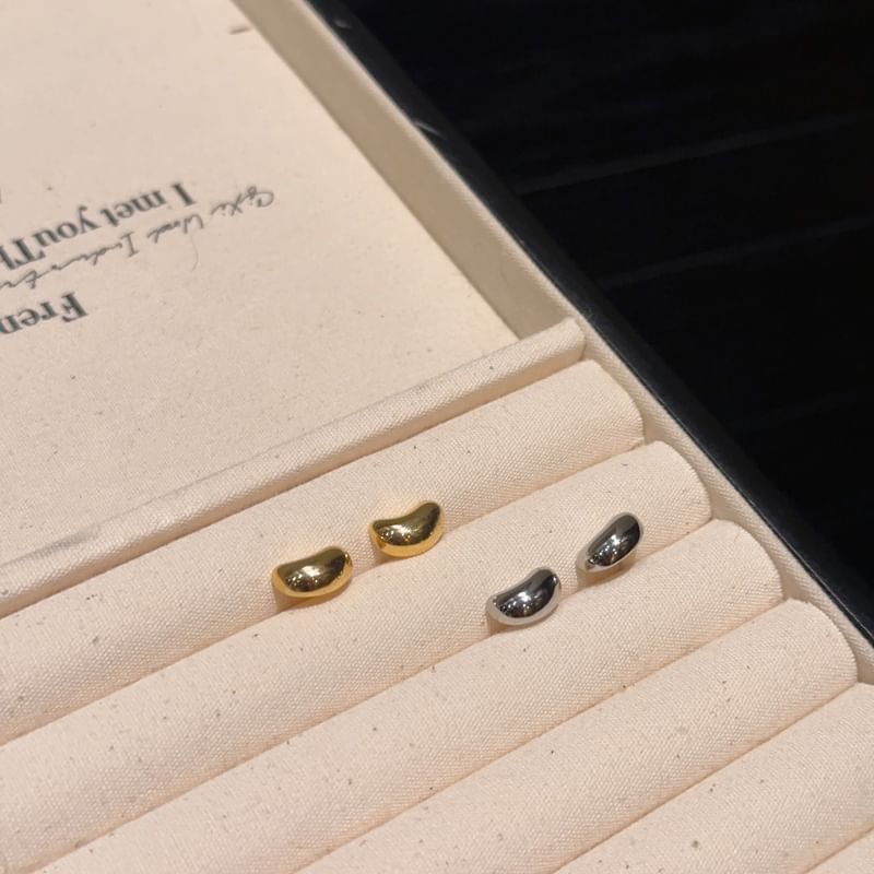 Stud Sterling Bean 925 Silver Earring