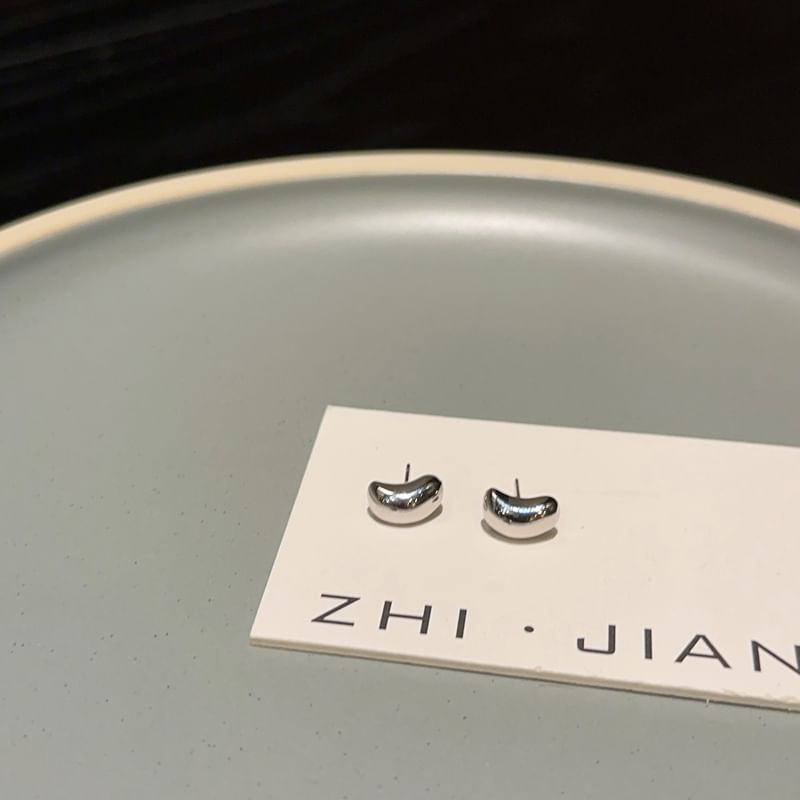 Stud Sterling Bean 925 Silver Earring