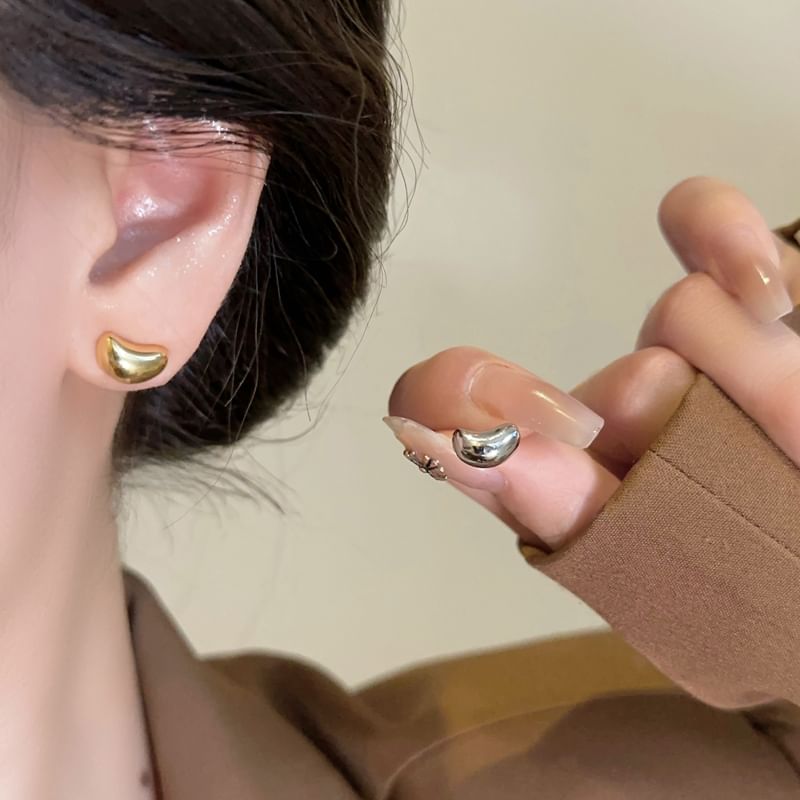 Stud Sterling Bean 925 Silver Earring