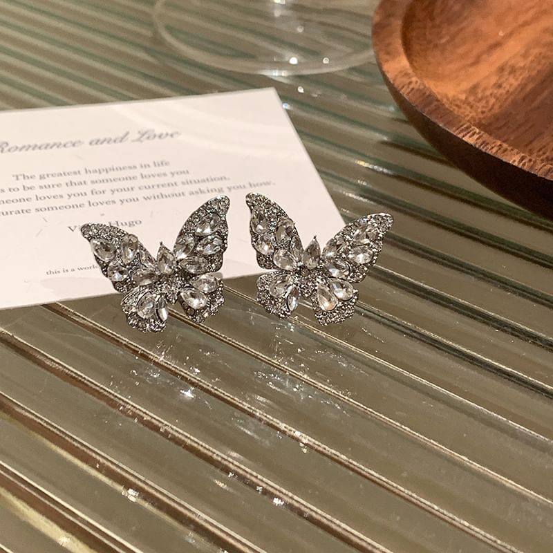 Ear Rhinestone Butterfly Cuff