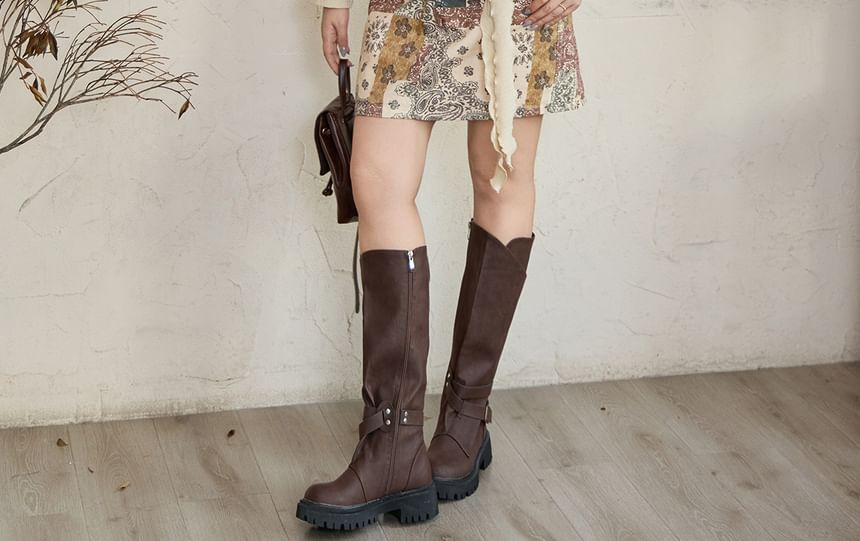 Elastic Waist Patchwork Mini A-Line Skirt