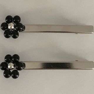 2: Flower Clip of Beaded Hair Set