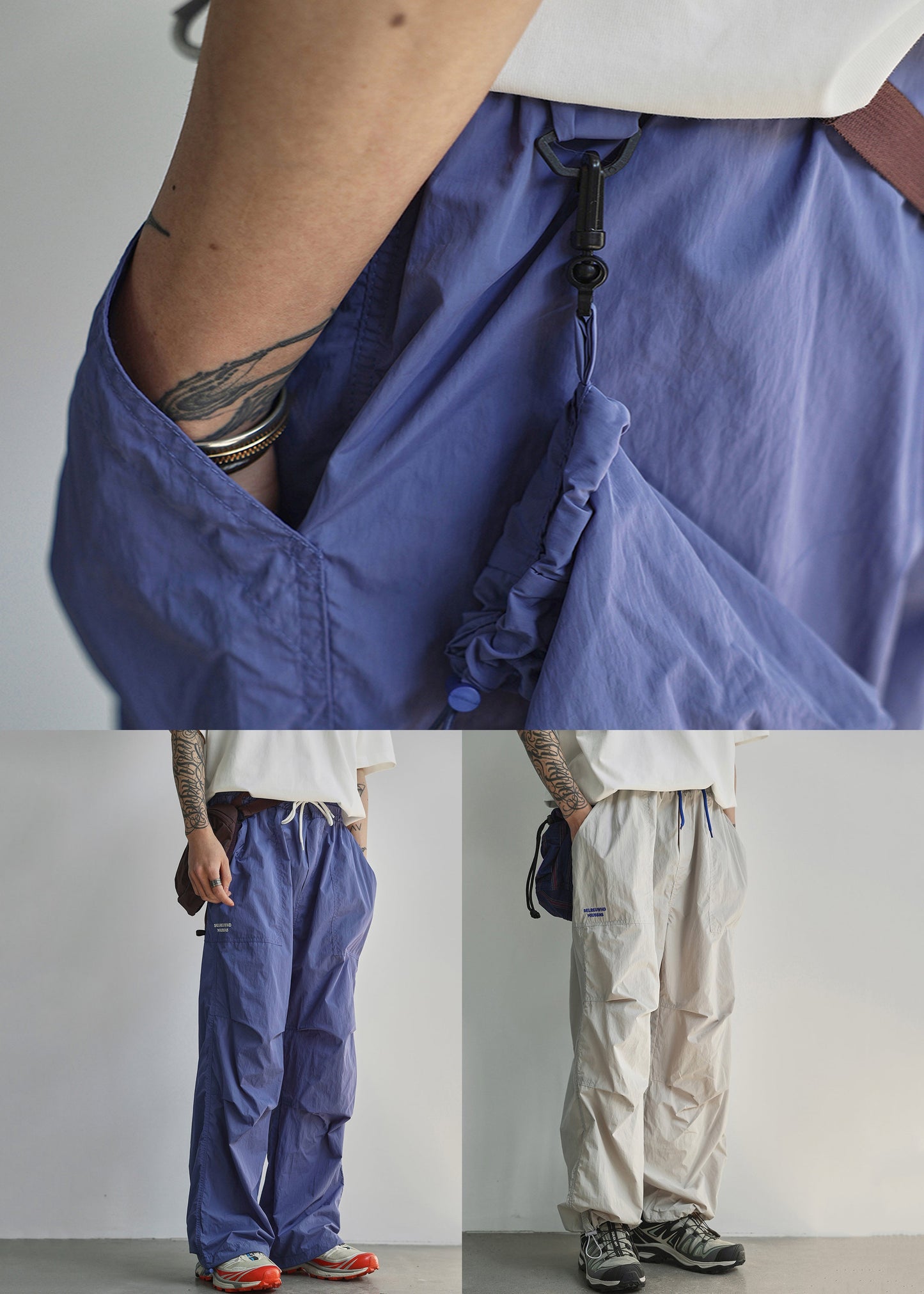 Baumwolle Taille Taschen Sommer Elastische Grau Herren Leichte Hose