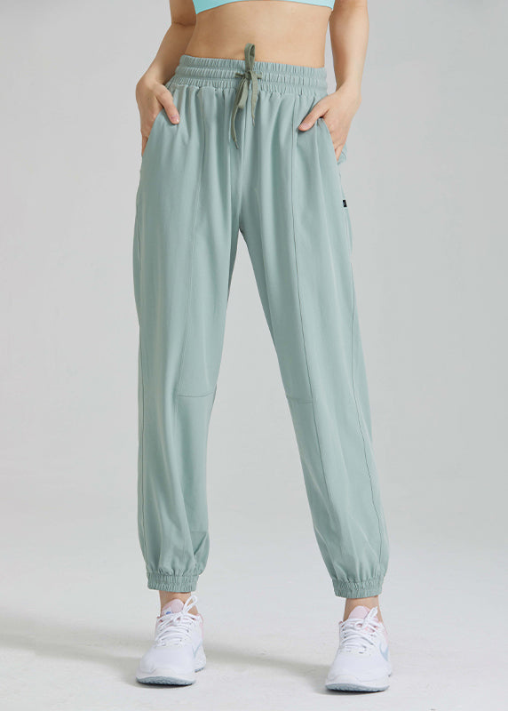 Pantalon ample à nouer à la taille élastique, lanterne de yoga noire