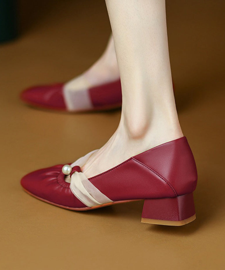 Mulberry Classy Chunky Shoes Chaussures en cuir de vachette avec épissure RI032