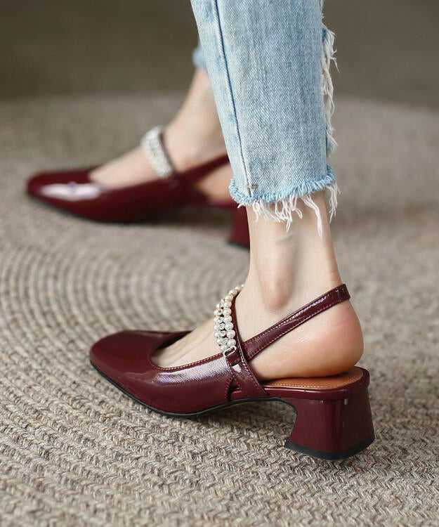 Mulberry – Französische Sandalen mit dicker Sohle und Nagelperlen-Spleißen, RI020