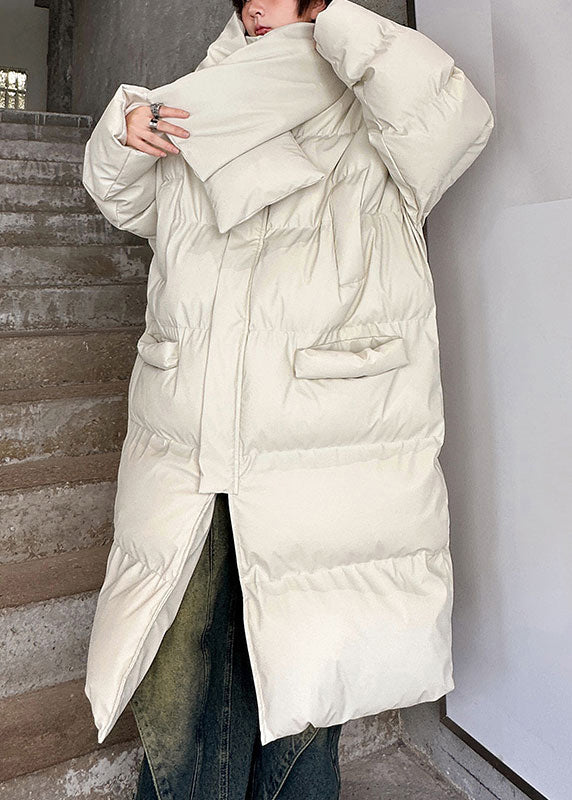 Neu Apricot Schal Reißverschlusstaschen Herren Langer Parka Winter RM003
