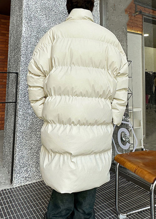 Neu Apricot Schal Reißverschlusstaschen Herren Langer Parka Winter RM003
