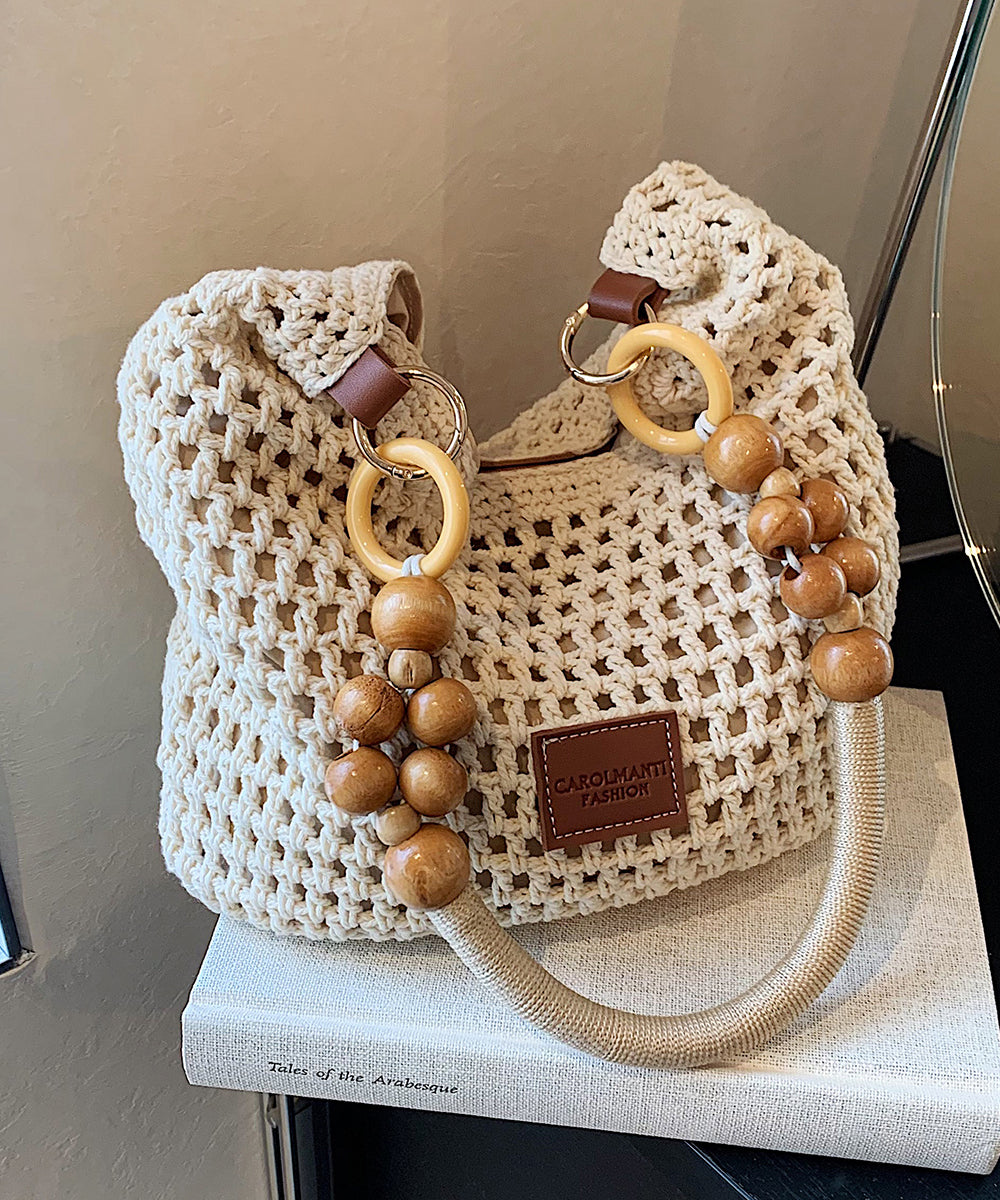 Out Woven Brown New Shoulder Bag Large Capacity Hollow