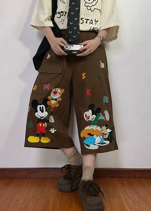 Pantalon court en jean imprimé pour homme, poches de dessin animé, nouvelle collection été