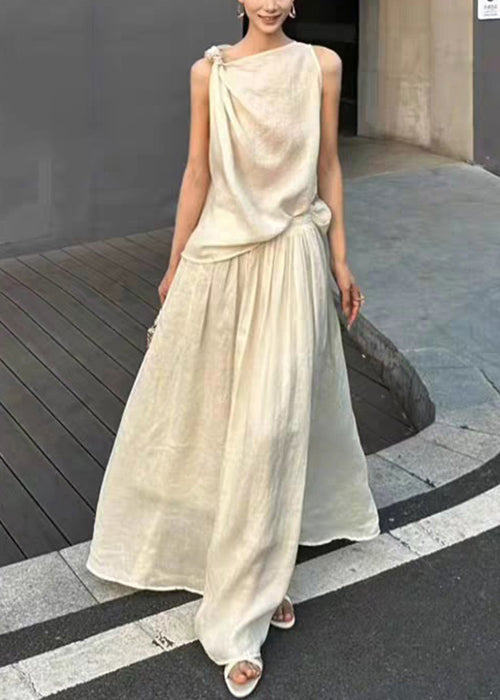 Two Skirts New Linen Original Green Tank And Set Design Piece