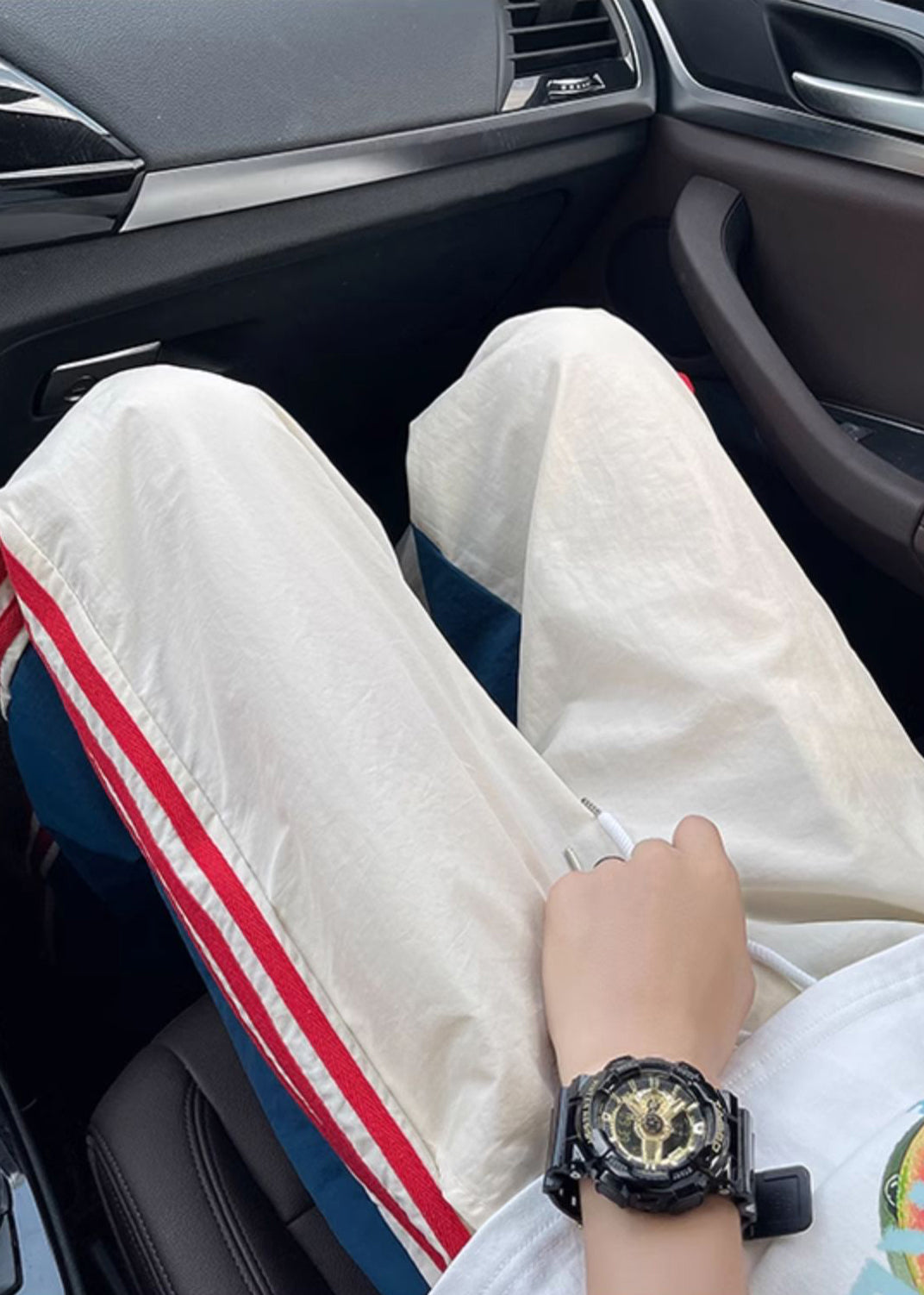Pantalon de printemps surdimensionné pour homme, patchwork kaki, vêtements en élasthanne neufs