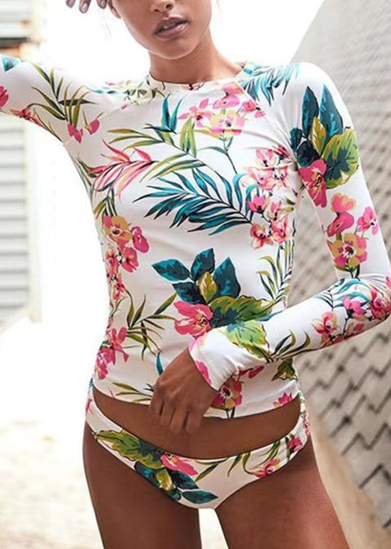 New Printed Long Sleeved Sexy Swimwear Sets For Women VC003