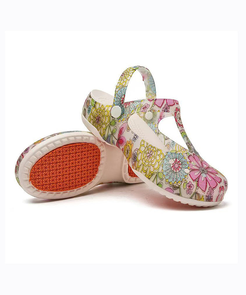 Neue Sommer Aushöhlen Druck Keil Strand Slide Sandalen AG1011