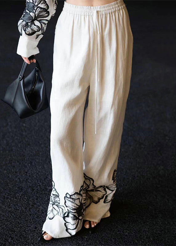 Pan Print Herbst Kragen Weiß Peter Leinen Stück Set Zwei Neue