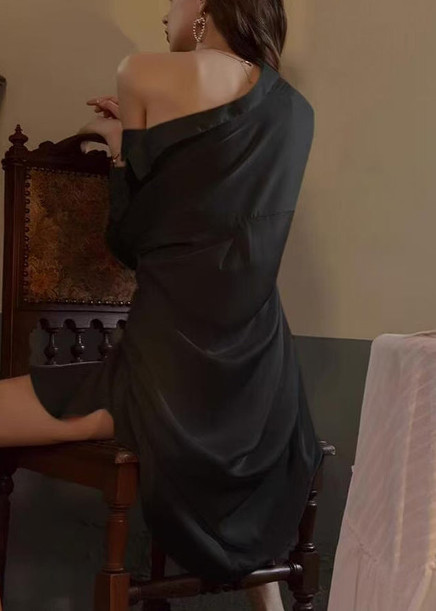 Pyjama blanc ouvert sur le côté, taille basse, en soie glacée, nouvelle collection printemps YK014