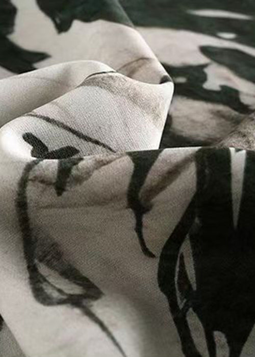 Neu Gelb Druck Sommer Herren Öffnen Taste T Seite Seide Hemd