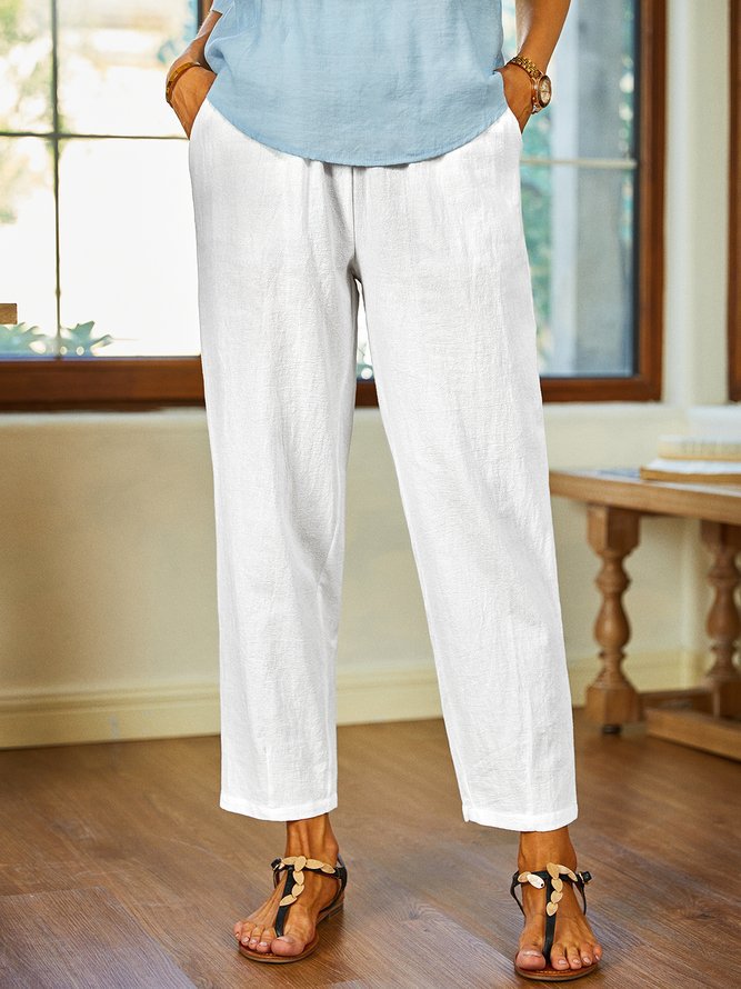 Pantalon décontracté ample uni AH109
