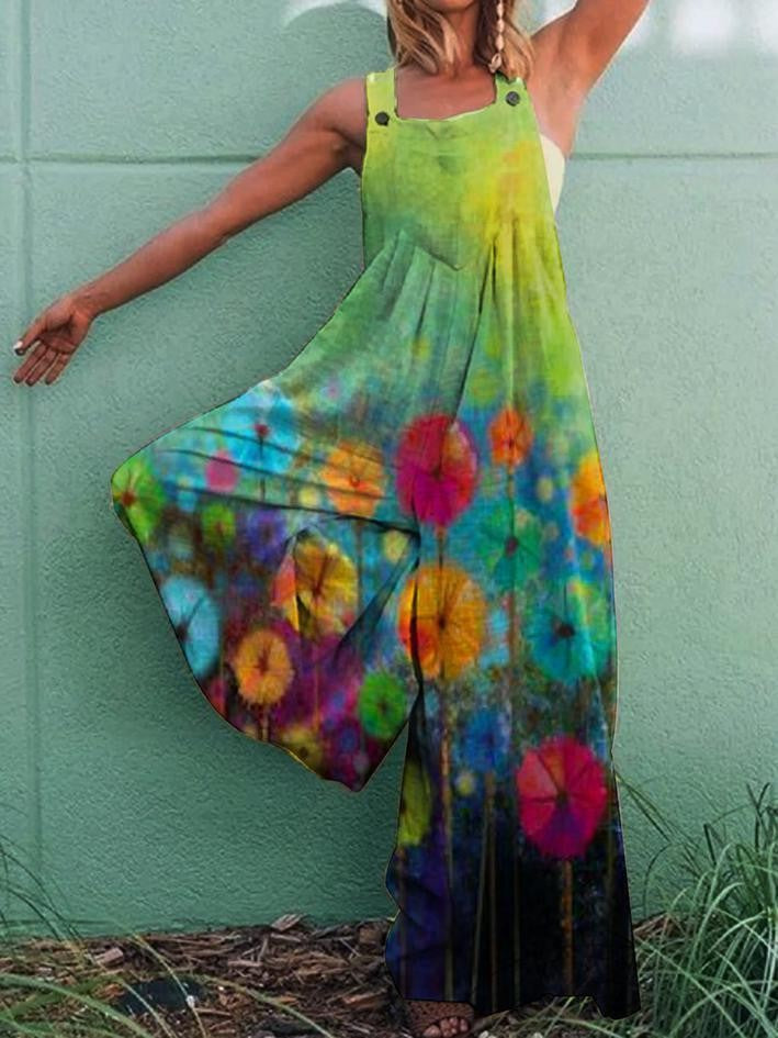 Lässiger Jumpsuit mit Blumenmuster, Overalls, Overall AD505