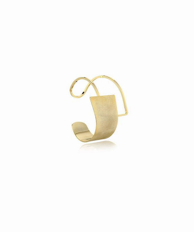 Asymmetrical Original Design Cuff Metal Gold