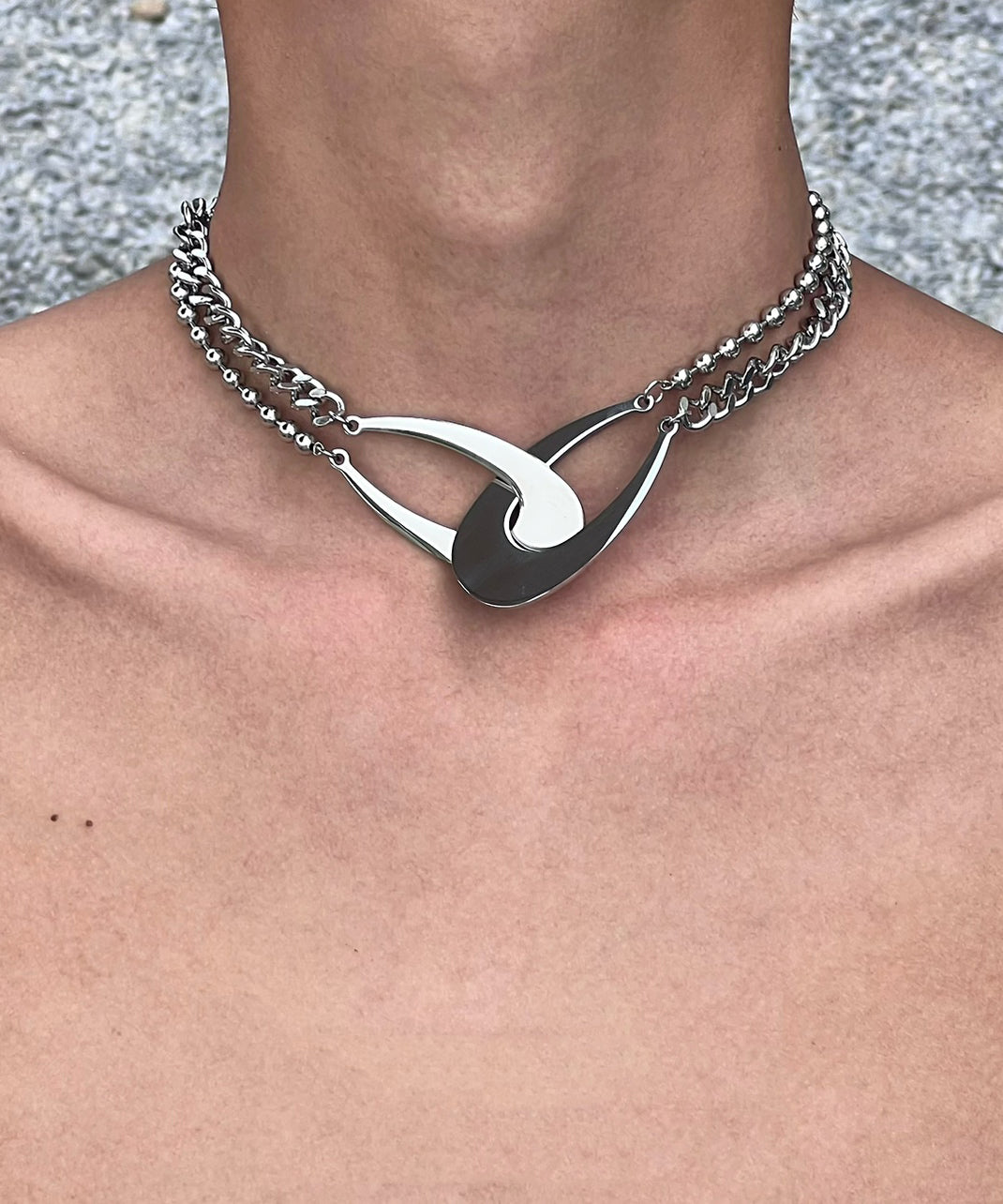 Metallkette Original Kettendesign Asymmetrisch