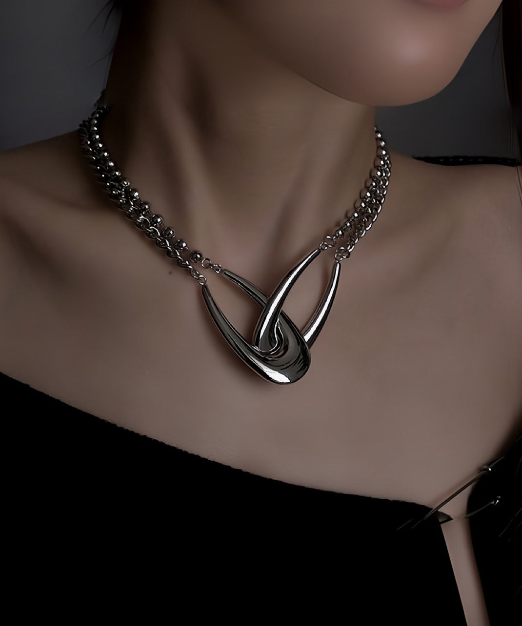 Metallkette Original Kettendesign Asymmetrisch
