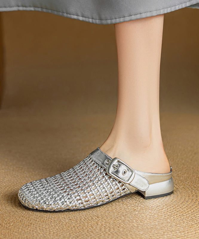 Out Sandalen Design Silber Original Slide Hollow