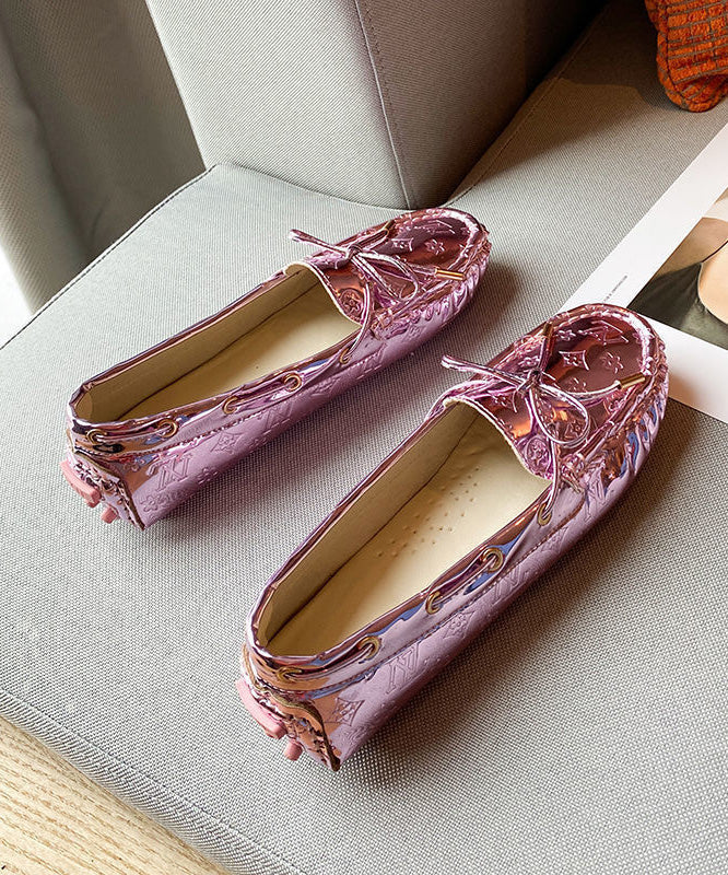 Mocassins confortables en similicuir rose Penny