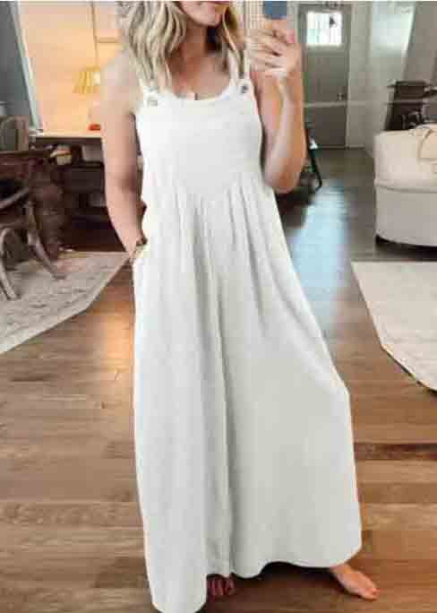Wrinkled Size Jumpsuits Summer Plus Linen Overalls Oversized
