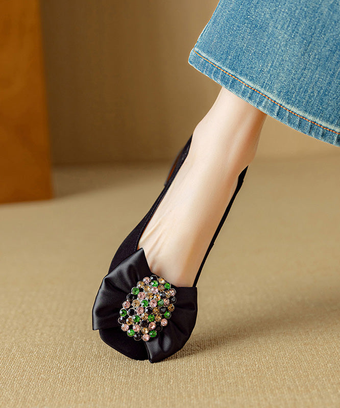 Spleißen Loafers Zirkon Penny Wildleder Elegante Klobige Schleife Lila