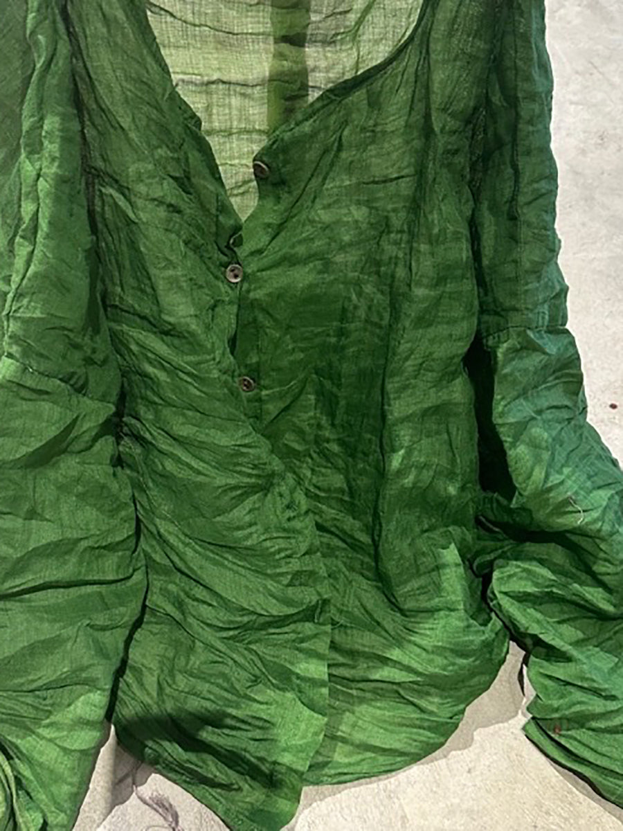 Hemd Oansatz Herbst Frauen Taste Floral Vintage Ramie