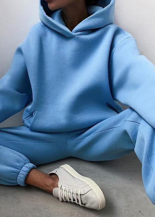 Ensemble élastique à capuche et deux tailles en coton kaki, pièce simple