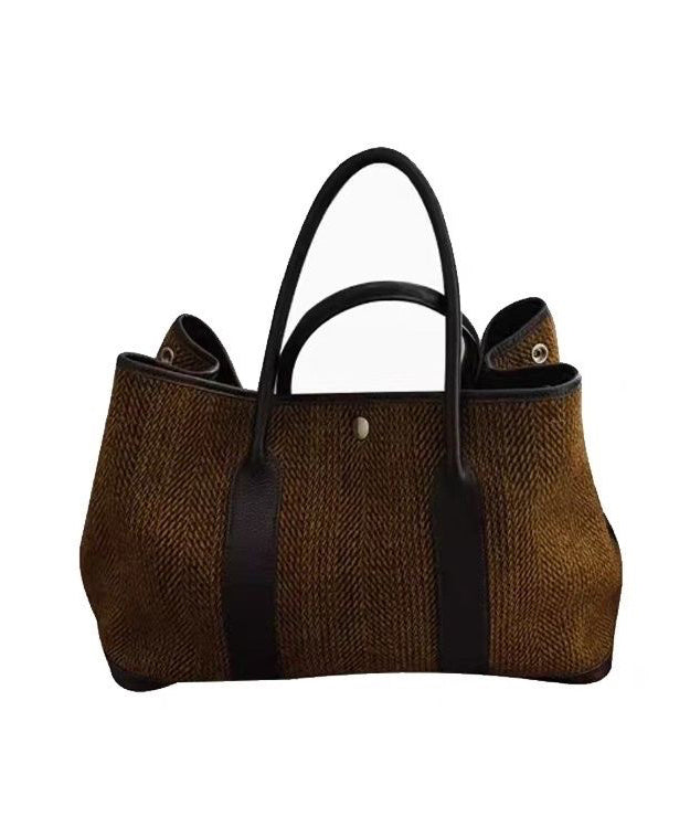 Sac à main de grande capacité en chocolat de style simple RB054