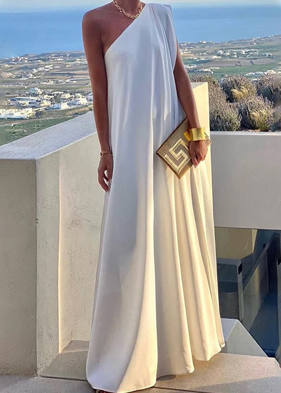 Robe d'été noire à épaules dénudées, style soirée, longue, en coton