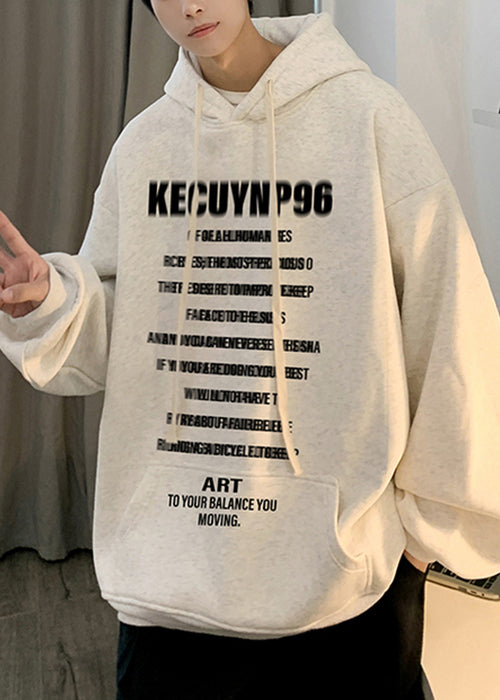 Sweat-shirt surdimensionné en coton noir avec poches imprimées pour homme, printemps YQ022