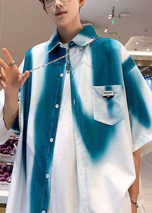 Krawatte Baumwolle Grün Männer Taschen Schwärzlich Farbstoff Shirts