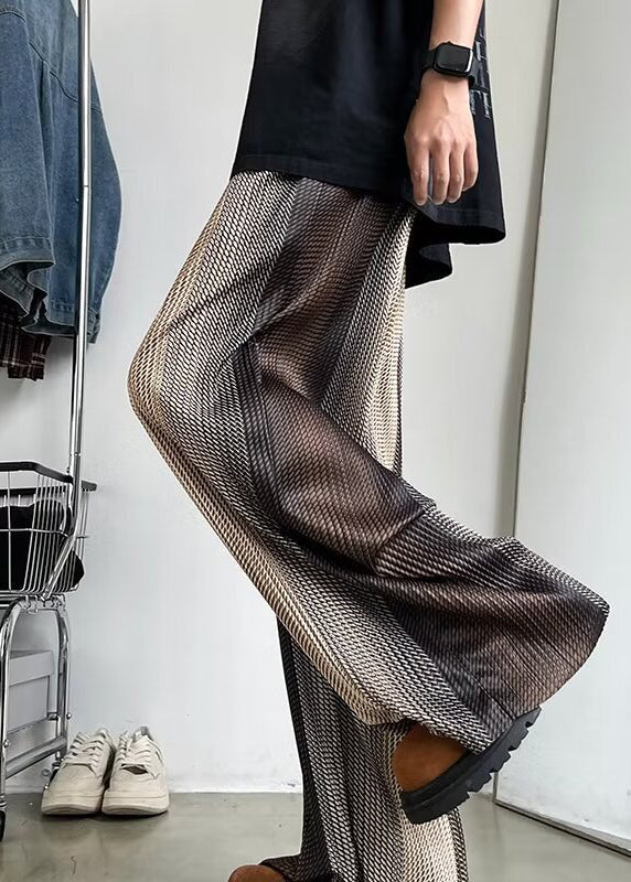Pantalon de couleur printemps homme surdimensionné élégant dégradé drapé imprimé