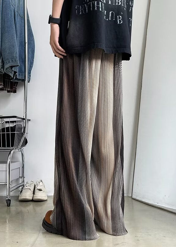 Pantalon de couleur printemps homme surdimensionné élégant dégradé drapé imprimé