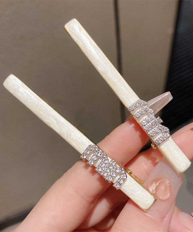 Zirkon Weiß Legierung Stilvolle Perle Haarnadel