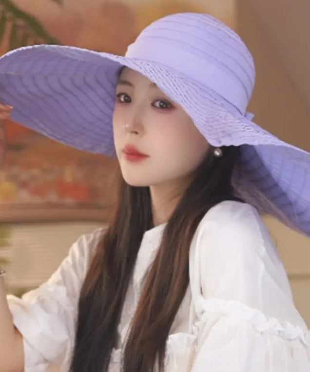 Summer Breathable Sun Beige Large Hat Brim