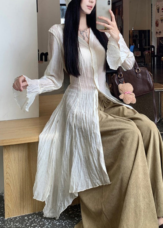 Einzigartige asymmetrische Oberteile und Hosen aus Baumwolle, zweiteiliges Set, Outfits, Herbst RF009