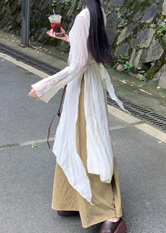 Einzigartige asymmetrische Oberteile und Hosen aus Baumwolle, zweiteiliges Set, Outfits, Herbst RF009