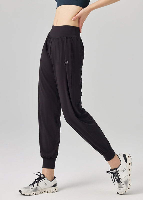 Pantalon de yoga taille haute unique noir