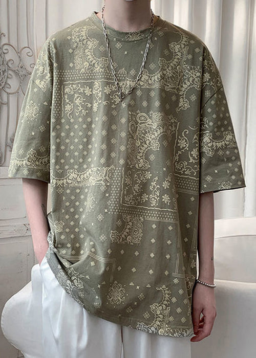 Einzigartiges Herren Original Baumwoll-T-Shirt in Schwarz mit halbem Aufdruck