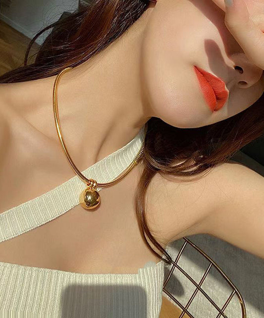 Einzigartiges goldenes Kugel-Halsband aus Sterlingsilberlegierung AC1055