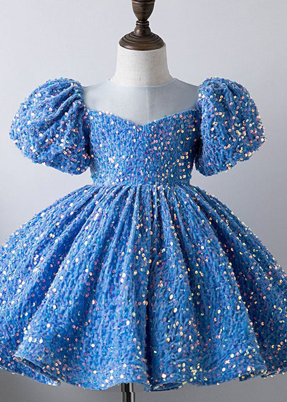 Robe longue kaki unique à paillettes pour enfant, été YS012