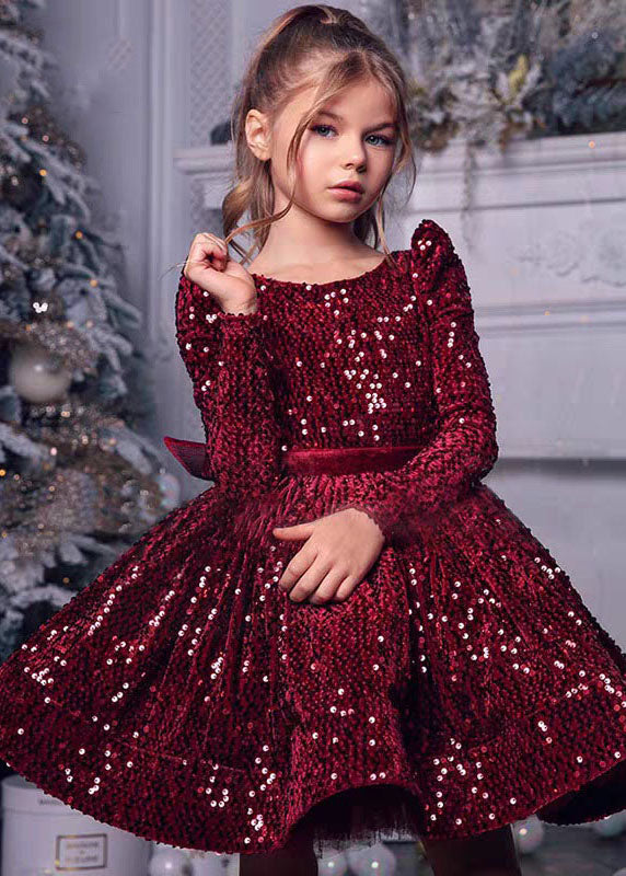 Robe mi-longue unique en patchwork de paillettes de mûrier pour fille, printemps YS003