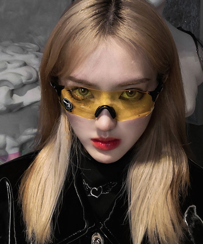 Lunettes de soleil fonctionnelles intégrées sans cadre de style punk unisexe XS1082