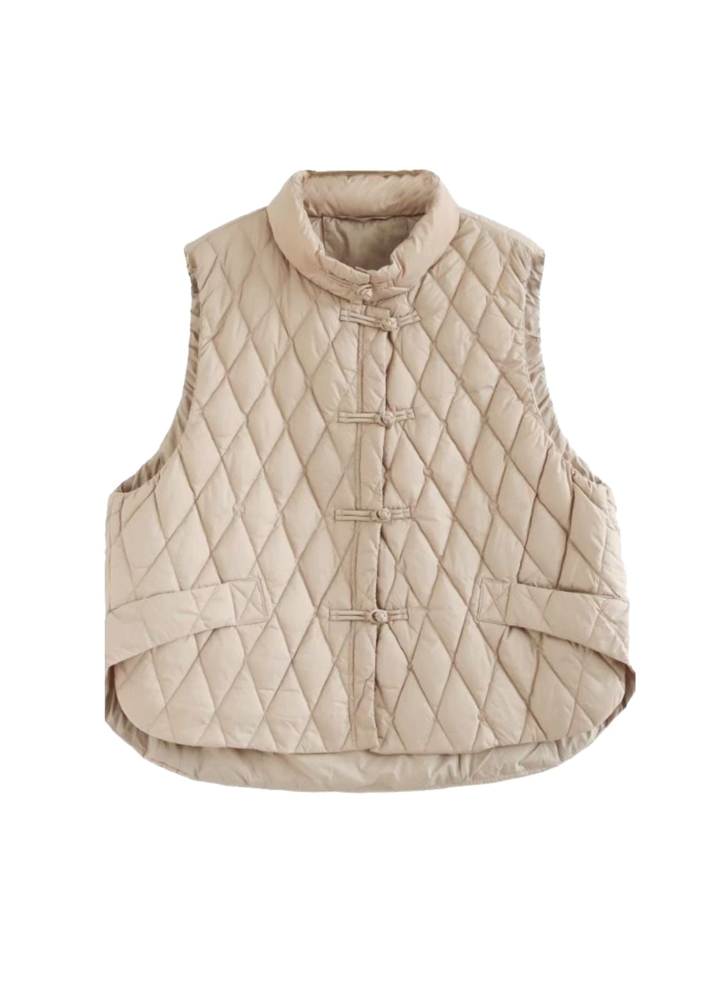 Gilet sans manches en coton fin à boutons style oriental vintage, style café, RU005