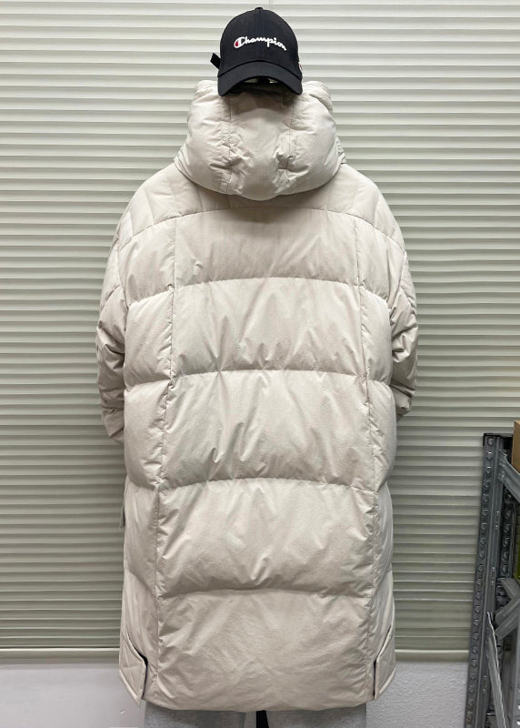 Vintage Rot Mit Kapuze Reißverschluss Taschen Ente Unten Männer Unten Mantel Winter RJ016